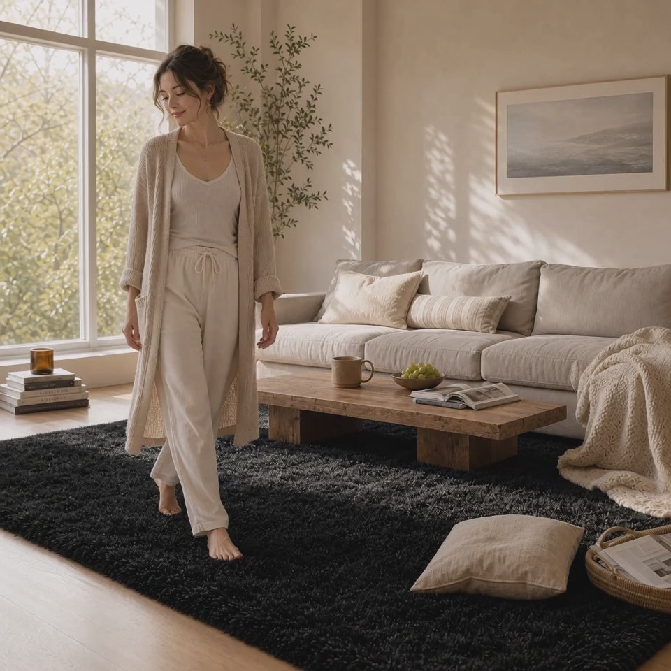 Ophanie Soft Shag Area Rug, Fluffy Non-Slip Carpet for Living Room, Bedroom and Dorm-2