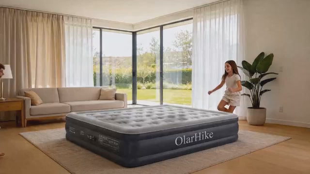 OlarHike Air Mattress Full with Built in Pump, 18" H Inflatable Bed, 600lb-2