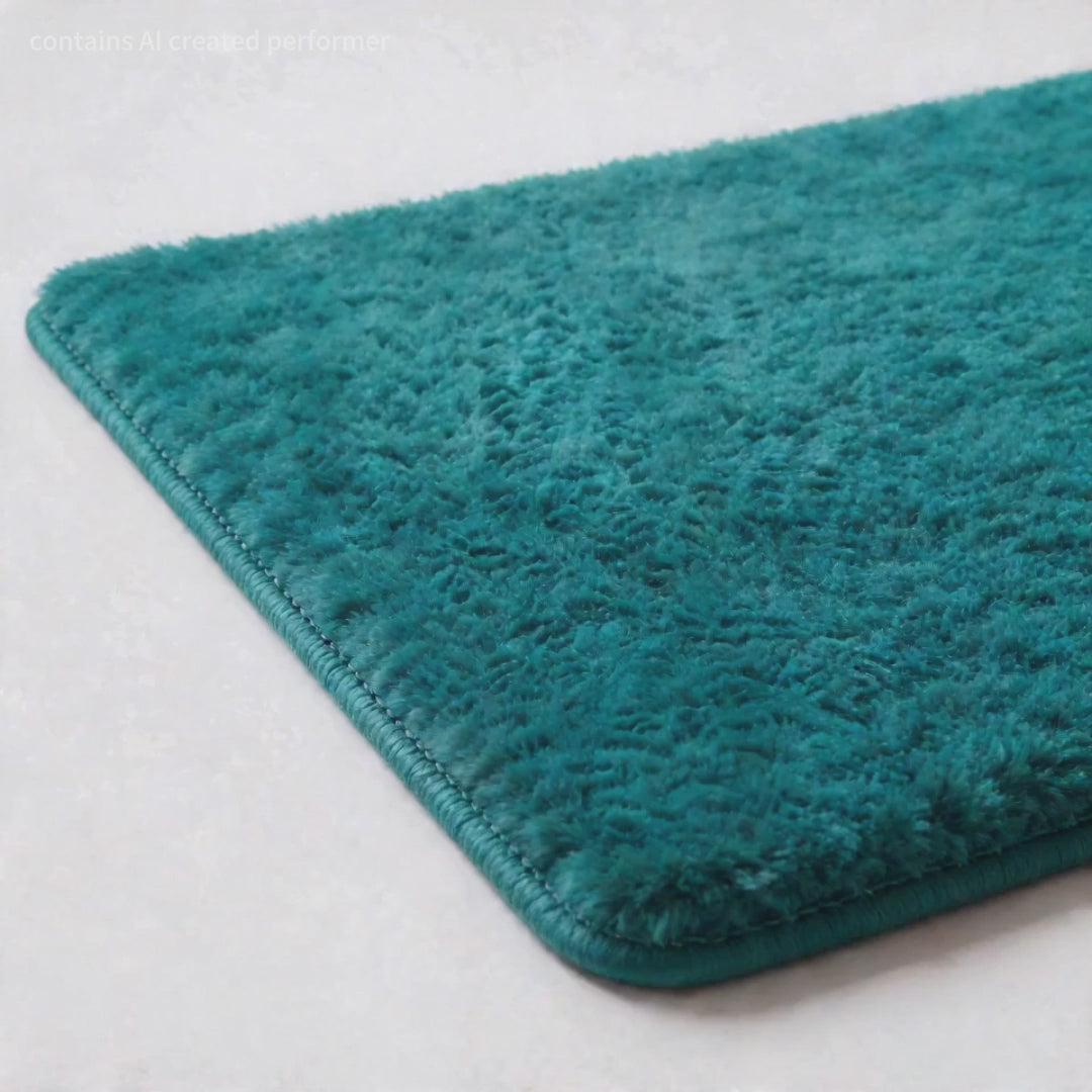 Ophanie 4x6 Area Rug Non Slip Plush Shag Bedroom Living Room Carpet Teal Soft Fluffy Floor Rug-2