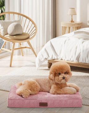 OhGeni | Orthopedic Waterproof & Machine Washable Dog Bed | 24 Inches | Pink