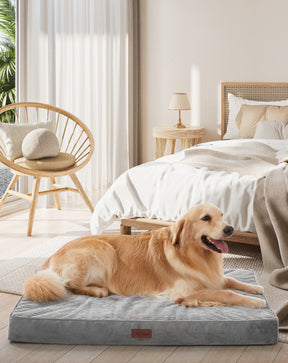 OhGeni | Flat Dog Bed | 41" | Gray - aborderproducts