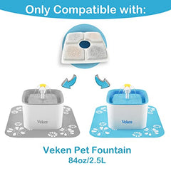 Veken 8 Pack Replacement Filters for Automatic Pet Fountain Cat Water Fountain Dog Water Dispenser - aborderproducts