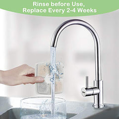 Veken 4 Pack Replacement Filters & 2 Pack Replacement Pre-Filter Sponges for Automatic Pet Fountain Cat Water Fountain Dog Water Dispenser - aborderproducts