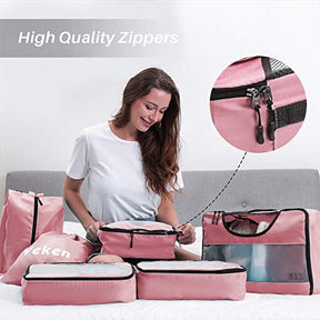 Veken Packing Cubes Color Pink - aborderproducts
