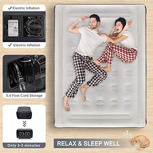 Air Mattress Portable Bed | Queen | Black | InnoTruth-zoom-