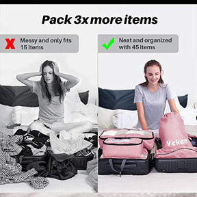 Veken Packing Cubes Color Pink - aborderproducts