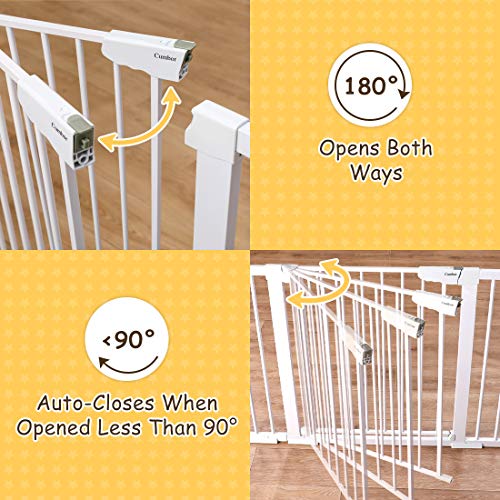 Baby Gate Extra Wide | 29.5"-51.6" | White | Cumbor-zoom-