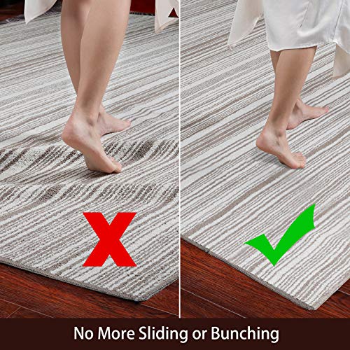 Veken Non-Slip Rug Pad Gripper 2 x 8 Feet Extra Thick Pads for Hardwood Floors, Keep Your Rugs Safe and in Place