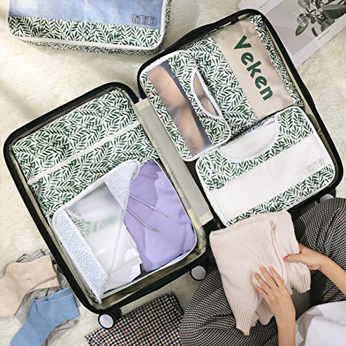 Veken 6 Set Packing Cubes for Suitcases, Travel Bags